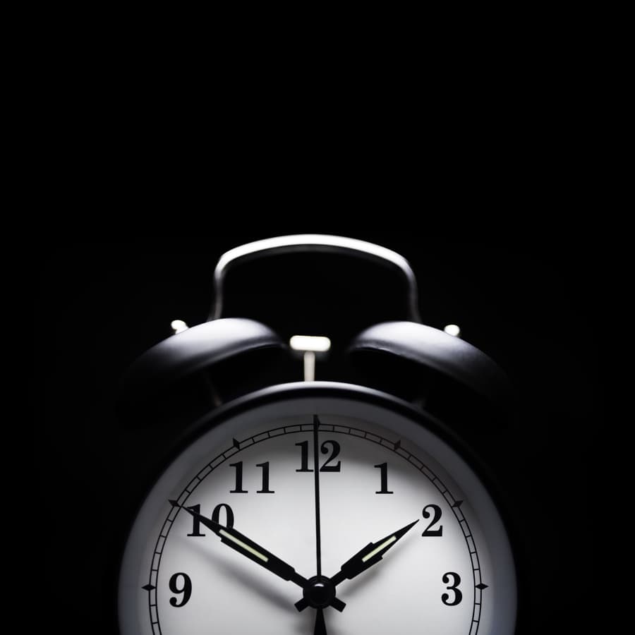 Alarm clock in the middle of the night