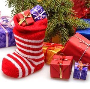 holiday gifts, Christmas stocking & presents