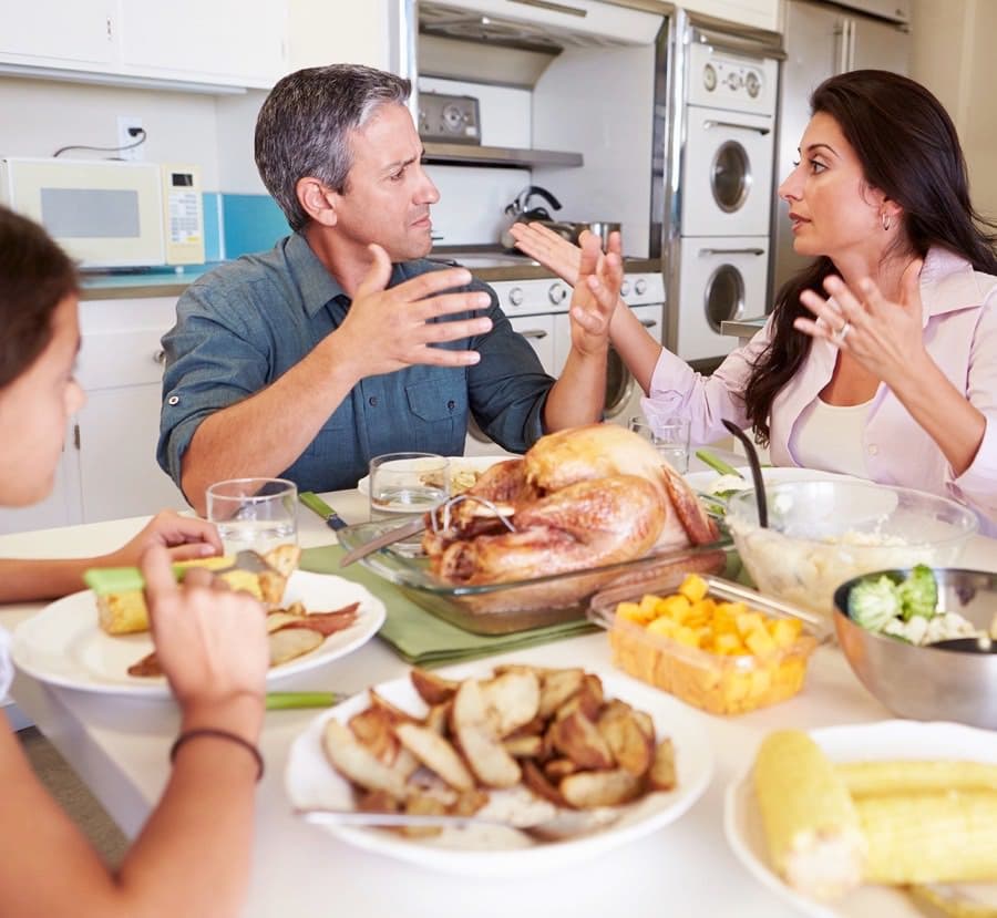 Family Fight at Holiday meal