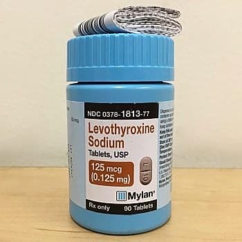 Levothyroxine bottle 125mcg