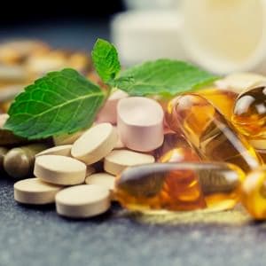 Pile of pills and multivitamins