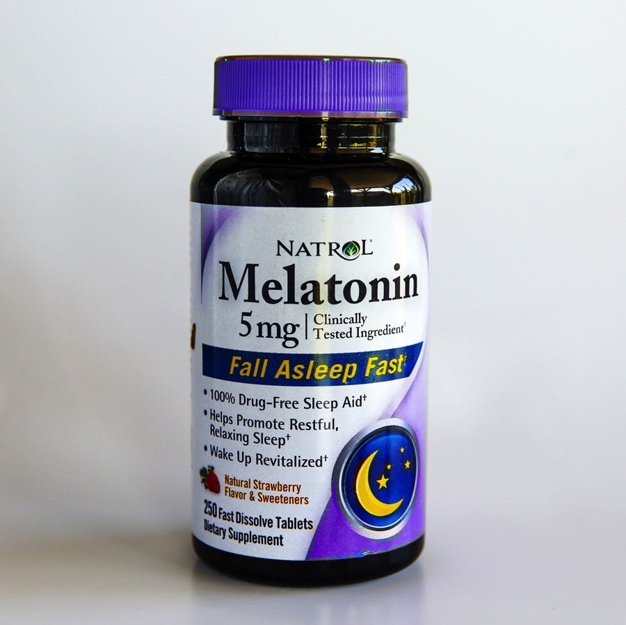 Bottle of 5mg Melatonin tablets