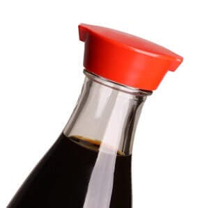 Close up image on classic japanese soy sauce
