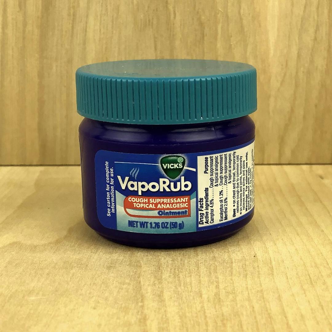 Spencer, Wisconsin,January,14,2018    Jar of Vicks VapoRub Vicks is a brand of over the counter medications owned by Procter & Gamble

