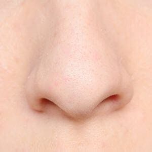Close up shot of a human nose

