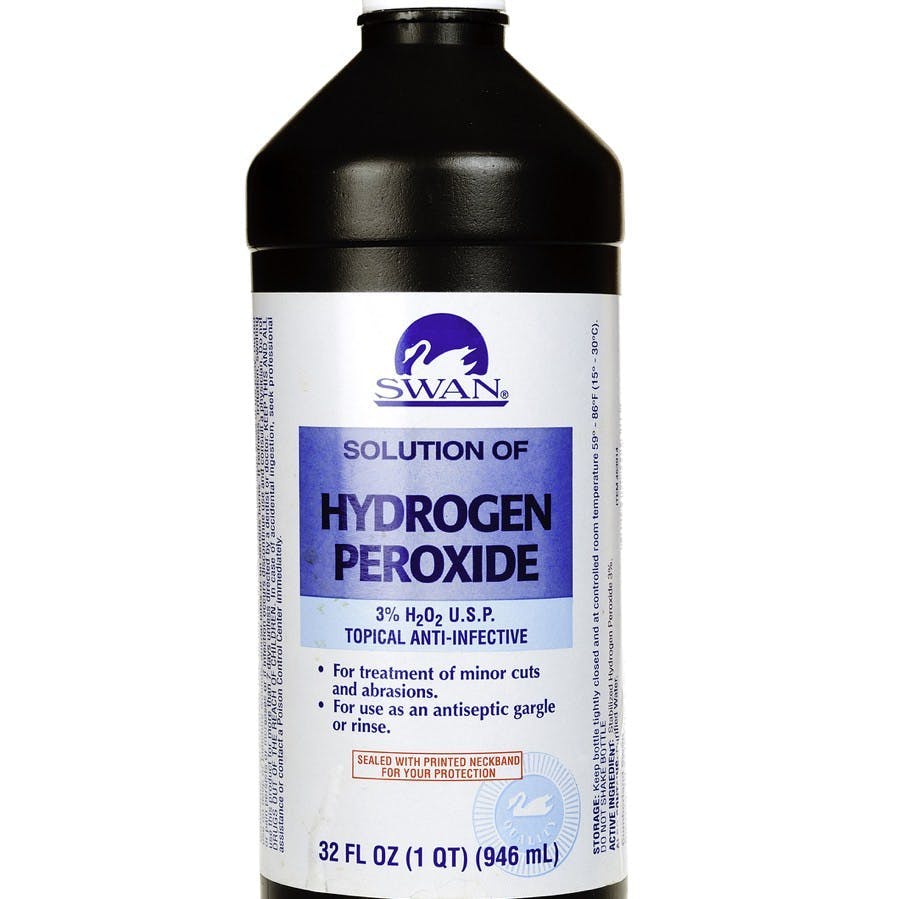 Hayward, CA &#8211; July 31, 2014: 32 fl oz bottle of Swan brand Hydrogen Peroxide
