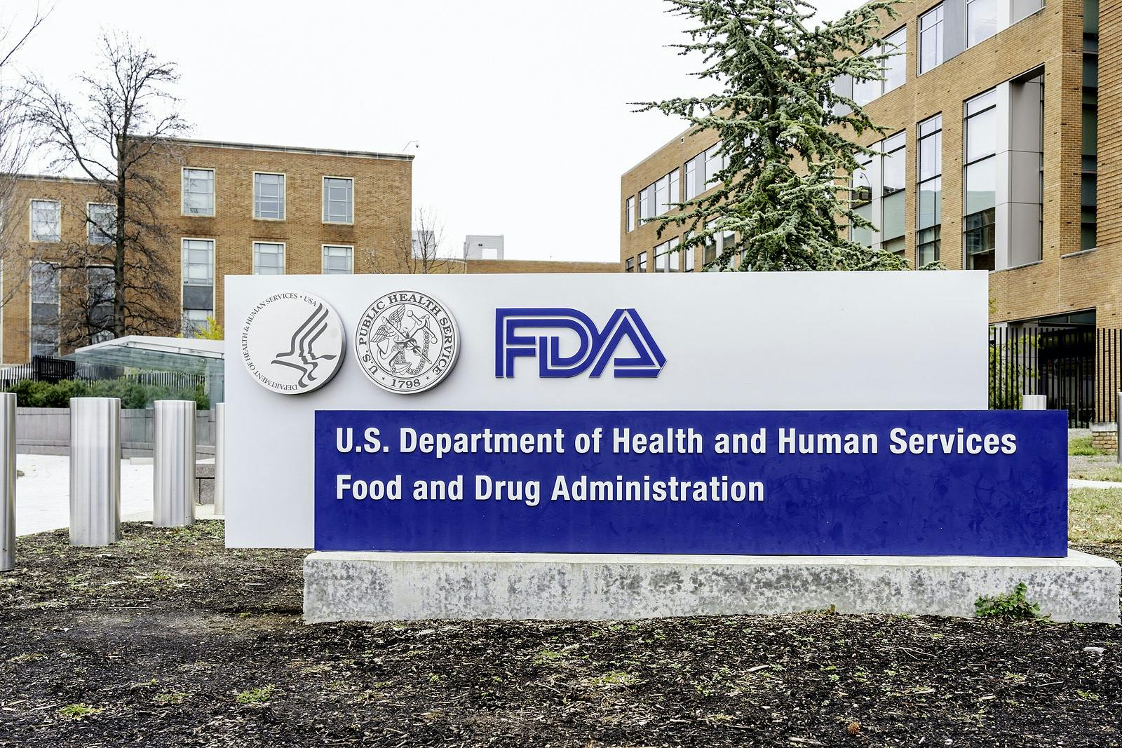 FDA sign in front of buildings